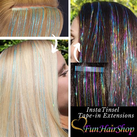 tinsel hair extensions clip in|sparkly hair extensions.